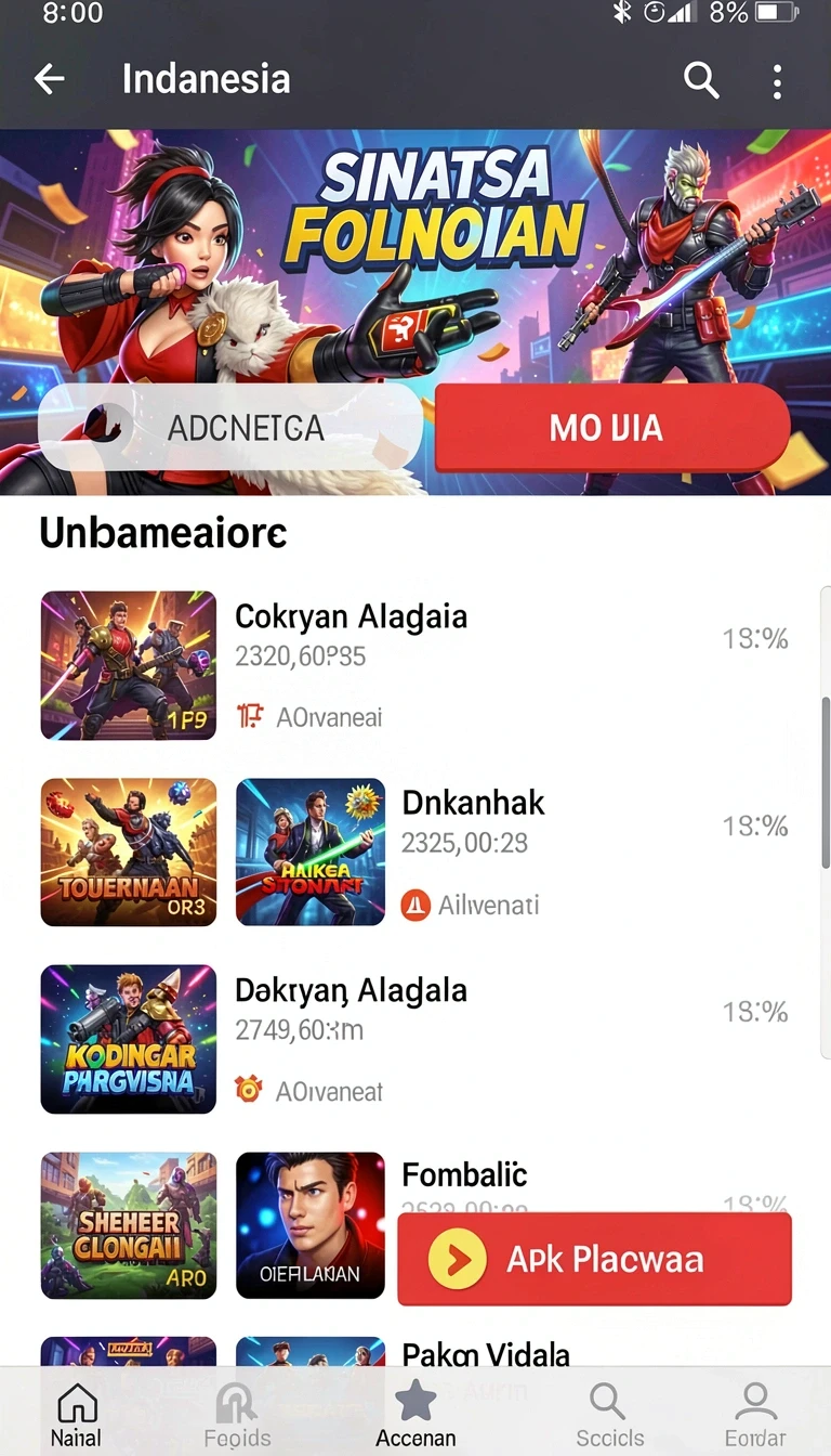 Halaman detail menampilkan versi, ukuran, rating, kategori, serta keterangan kompatibilitas Android.